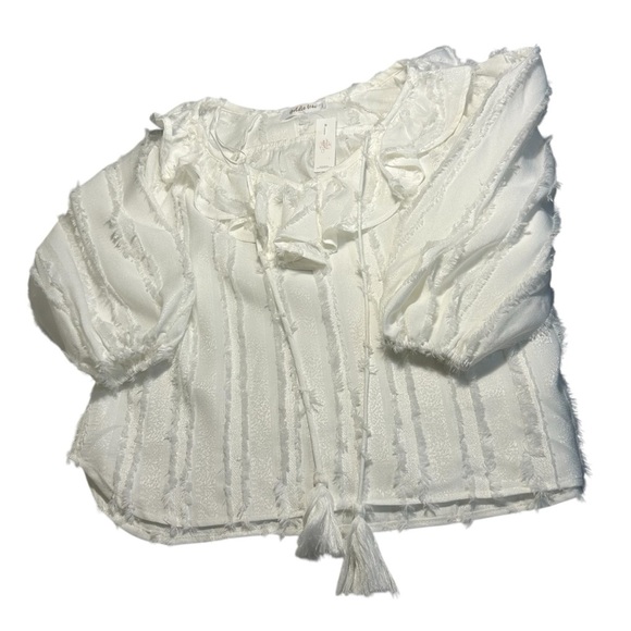 NWT Goldie Lew Olsen Blouse Ruffled Lace Blouse Sz Small - Picture 5 of 10